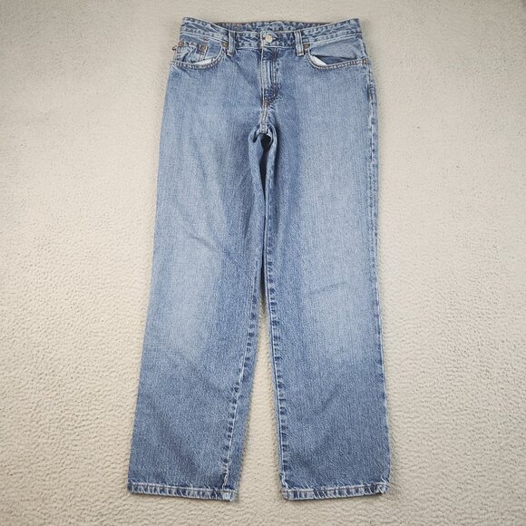 Polo Jeans Ralph Lauren Denim - Polo Jeans Ralph Lauren Womens 6 Blue Baggy VTG Saturday Jeans Straight Leg 90's